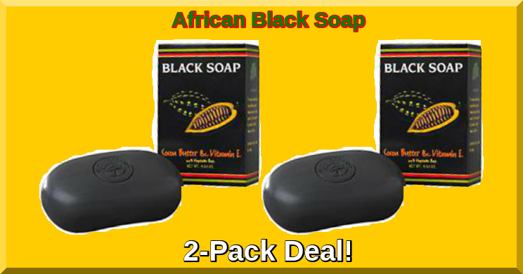 African Black Soap With Cocoa Butter & Vitamin E