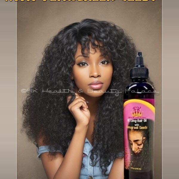 RK LONG-HAIR OIL WITH FENUGREEK SEEDS PREMIUM QUALITY 100% Pure Natural Hair Oil X1 BOTTLE