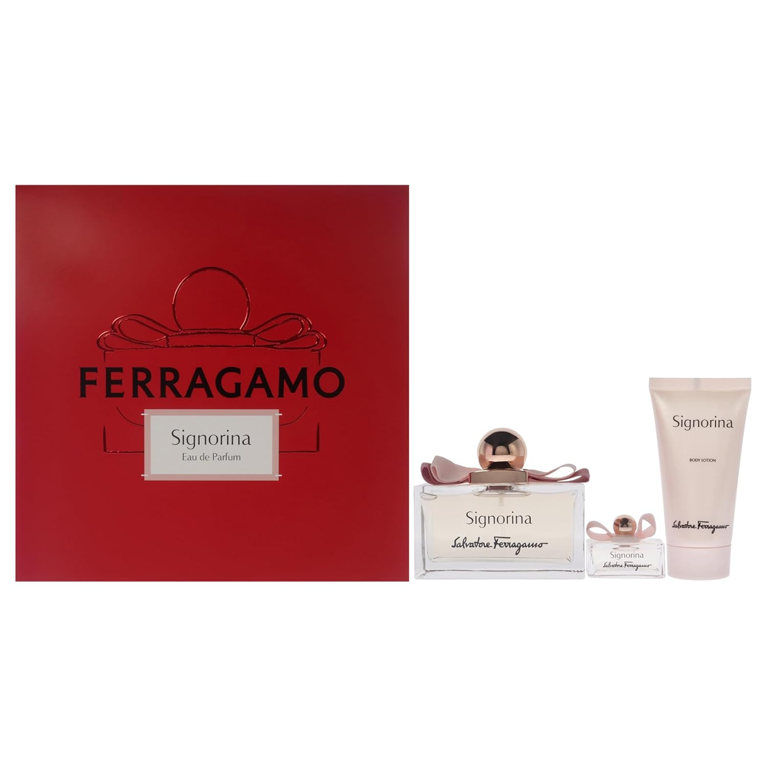 61Ti7vyN-FL._SL1500_ SIGNORINA BY SALVATORE FERRAGAMO 3 PCS. SET: Perfume By SALVATORE FERRAGAMO For WOMEN - Image 1