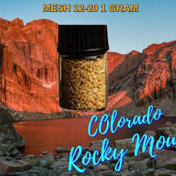 1 GRAM COLORADO ROCKY MOUNTAINS GOLD NUGGETS, SIZE 12-20 MESH
