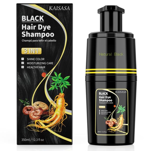 2 Bottles of KAISASA Luxe Black Hair color Revitalizing Shampoo