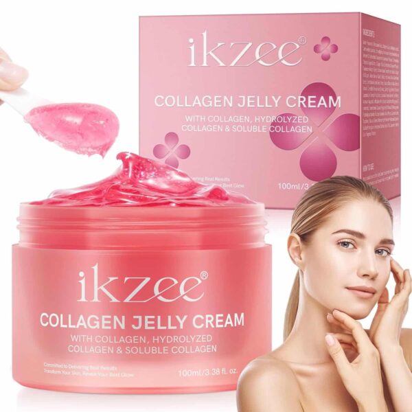 Korean Collagen Jelly Cream – Instant Lift, Deep Hydration – No Artificial Colors – 3.38 Fl Oz