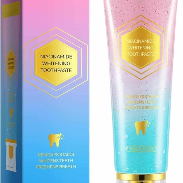 Whitening Toothpaste with Niacinamide – Enamel Protection & Long-Lasting Fresh Breath – Gentle on Sensitive Teeth