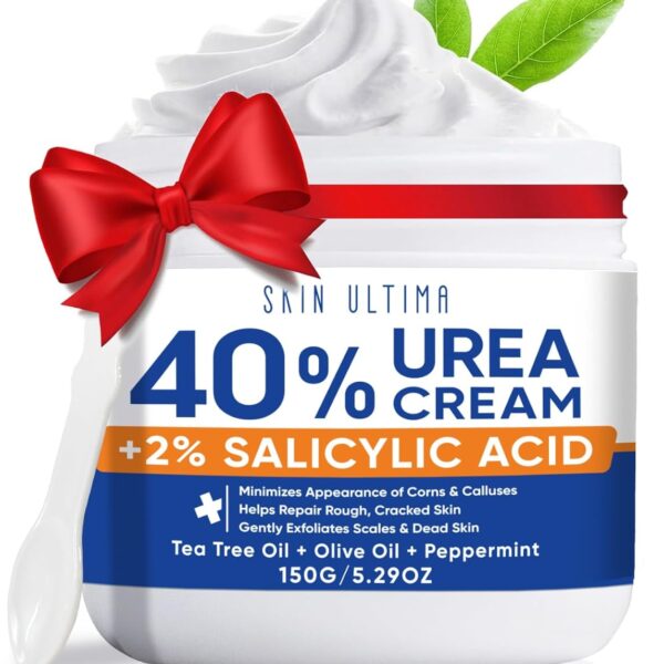 Urea 40% Foot Cream with Salicylic Acid – Cracked Heels & Dry Skin Relief – 5.29 oz