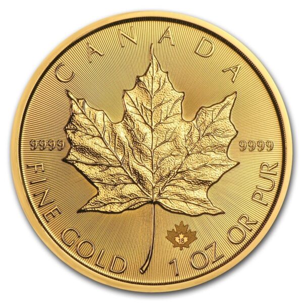 1 oz Canadian Gold Maple Leaf Coin .9999 Pure (Varied Year, Condition)